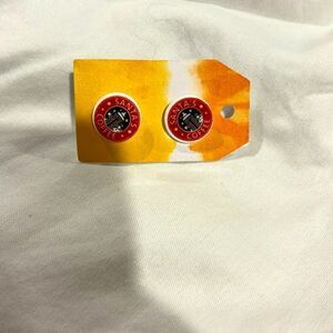 Santa’s coffee stud earrings - NWT